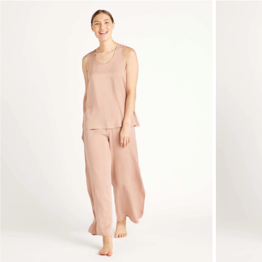 Quince 100% Washable Silk Tank and Pants PJ Set